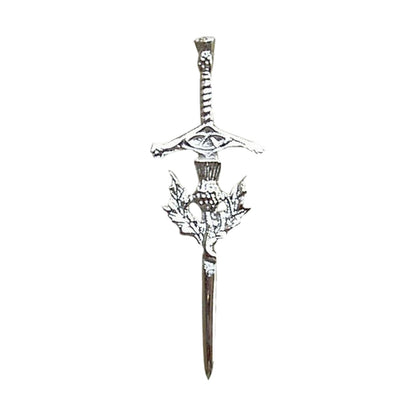 Kilt Pin Scottish Thistle Sword Accessory Kilts Chrome Finish