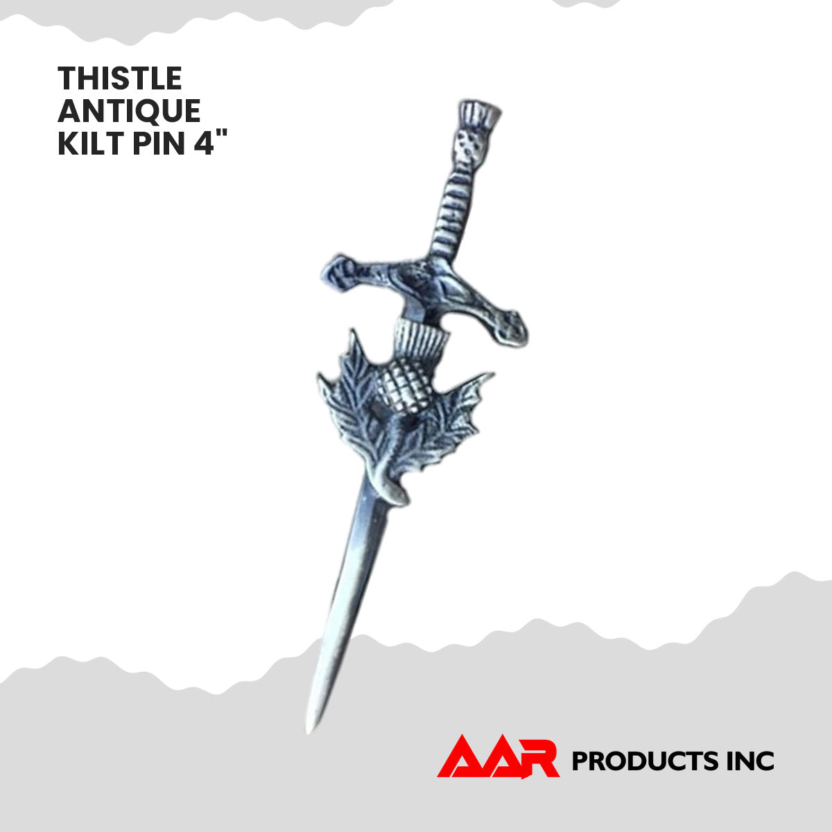 Kilt Pin Scottish Thistle Sword Accessory Kilts Antique Finish
