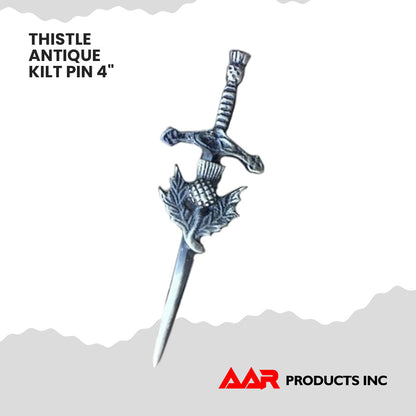 Kilt Pin Scottish Thistle Sword Accessory Kilts Antique Finish