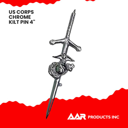 Kilt Pins Scottish US Marine Kilts Pin Chrome