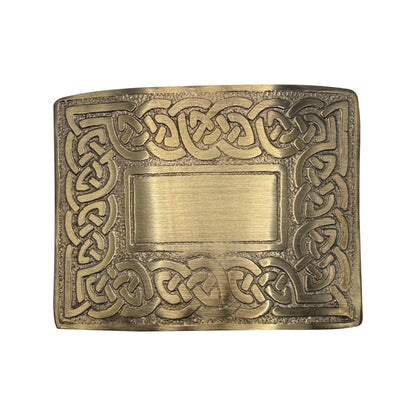 Men’s Celtic Swirl Kilt Belt Buckle Silver / Highland Kilt Buckle Antique Finish