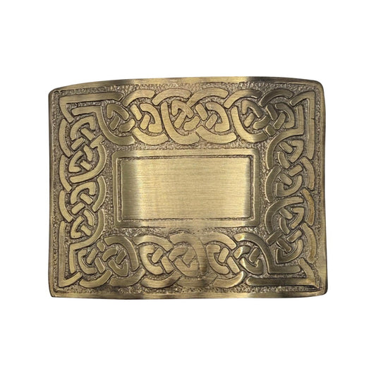 Men’s Celtic Swirl Kilt Belt Buckle Silver / Highland Kilt Buckle Antique Finish