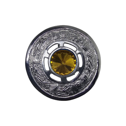 AAR Scottish Ladies Kilt Fly Plaid Brooch Stone 2"/Highland Shawl Brooches