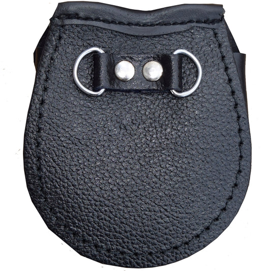 AAR Brand New Baby Black Fur Sporran with Stag Head Badge