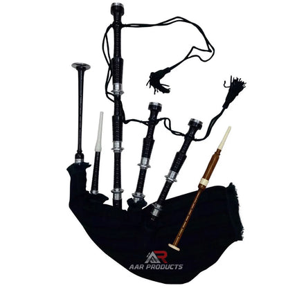 Full Size Bagpipe Great Highland Various Tartans with Chanter, Tutor Book & Bag