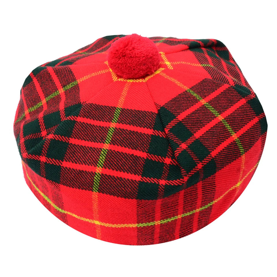 Scottish Tammy O’ Shanter Hat – Traditional Tartan Highland Cap for Men & Women
