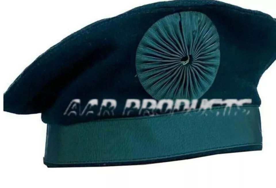 Irish Caubeen Military Wool Hat – Army Beret Balmoral Glengarry Style – 100% Wool Traditional Cap