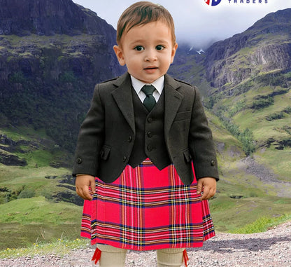 Mini Kilts Royal Stewart Tartan Scottish Children Green Boys Babies
