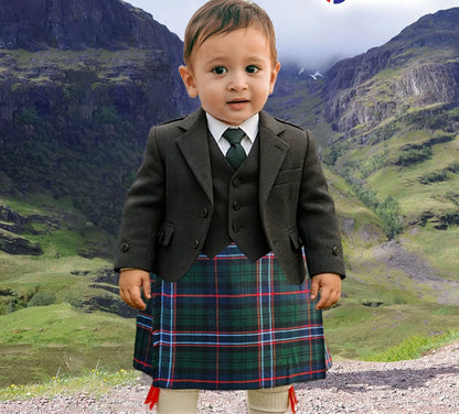 Mini Kilts Royal Stewart Tartan Scottish Children Green Boys Babies
