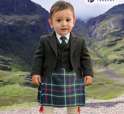 Mini Kilts Royal Stewart Tartan Scottish Children Green Boys Babies