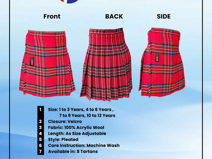 Mini Kilts Royal Stewart Tartan Scottish Children Green Boys Babies