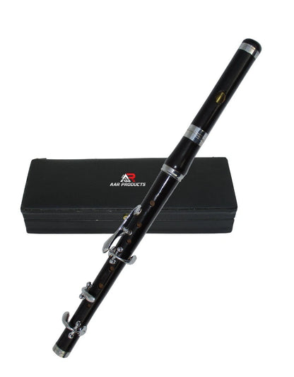 Irish Scottish Marching Bb Flute with 5 Keys High Pitch Black Hard Case