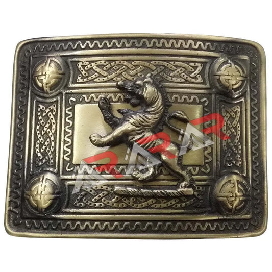 Scottish Kilt Belt Buckle Lion Rampant 4 Dome Mirror Design / Kilt Belt Buckle