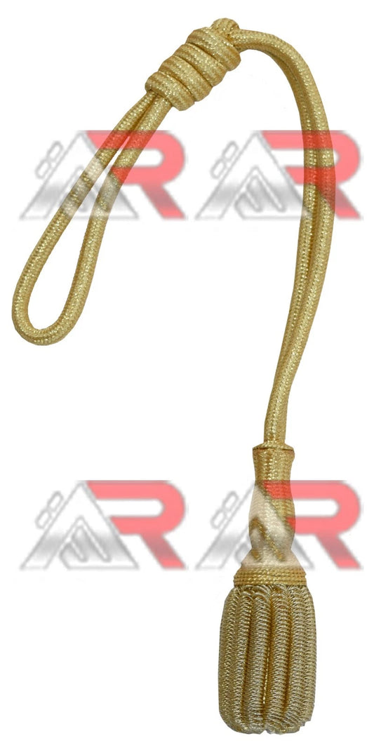 Sword Knot Gold Navy Metallic Cord American US Coast Guard Cord Acorn