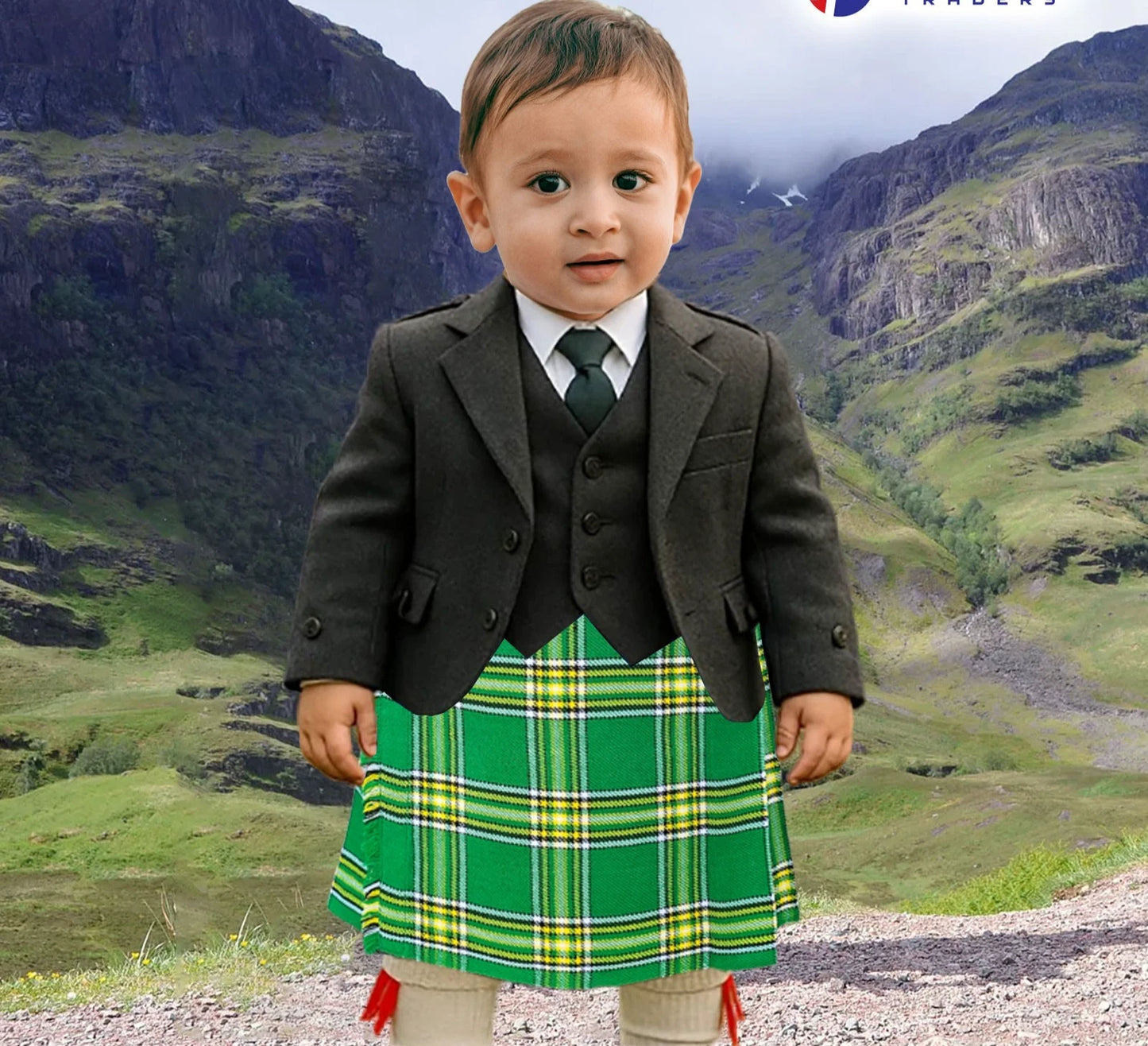 Mini Kilts Royal Stewart Tartan Scottish Children Green Boys Babies