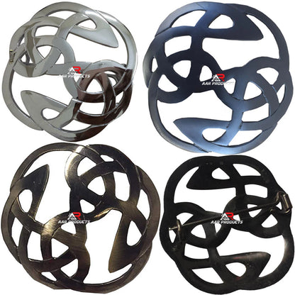 Scottish Kilt Fly Plaid Brooch Celtic Knot Back Locking Pin Hook AAR 3 Color