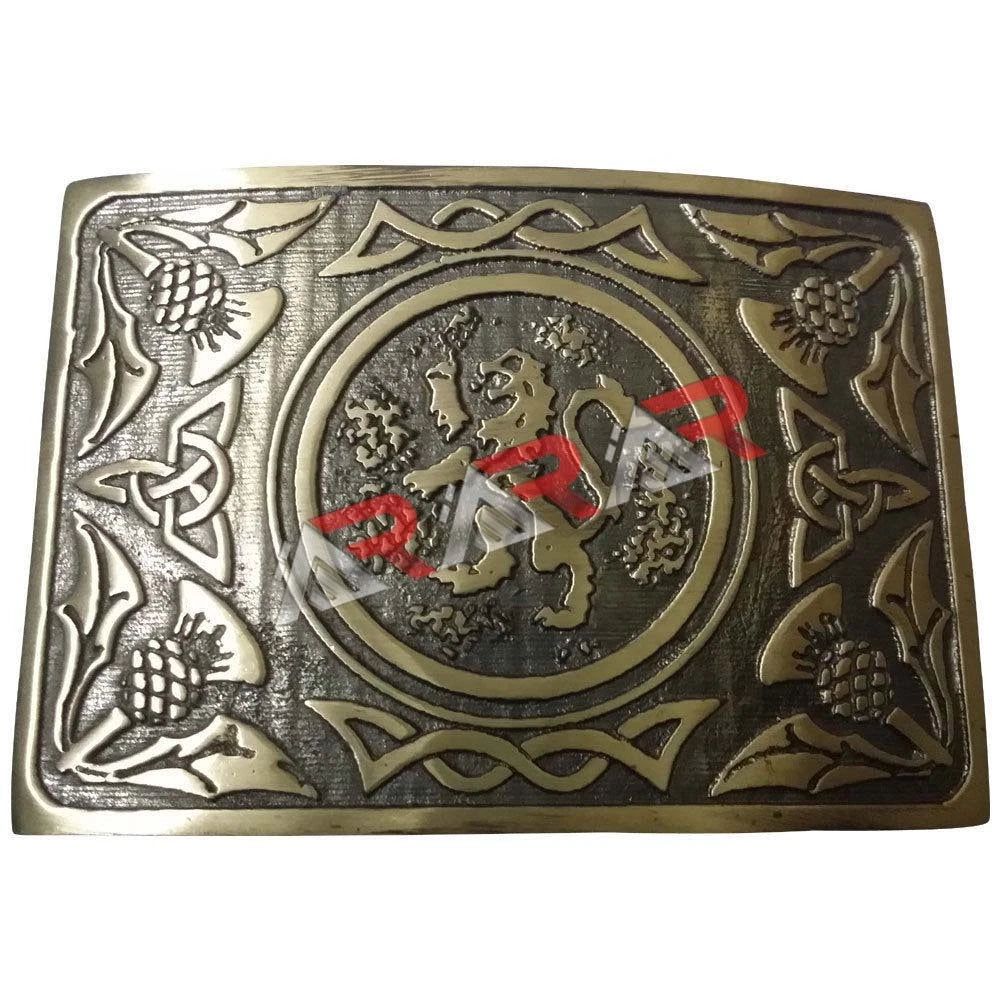 Men's Traditional Lion Rampant Kilt Belt Buckle Antique Finish/Highland buckle