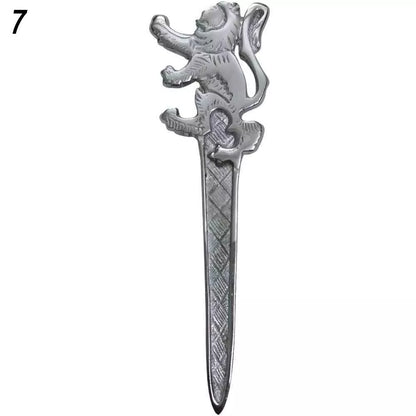 Kilt Pin Scottish Classic Lion Rampant Silver Antique and Chrome Finish High Quality 4" AAR