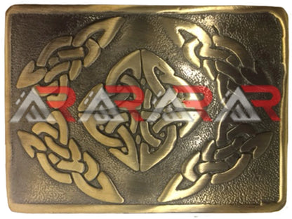 Men's Kilt Belt Buckle Celtic Diamond / Highland Antique Finish Buckle