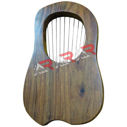 Lyre Harp 10 Metal Strings Rosewood 4 Bird Free Bag + Tuning Key Scottish