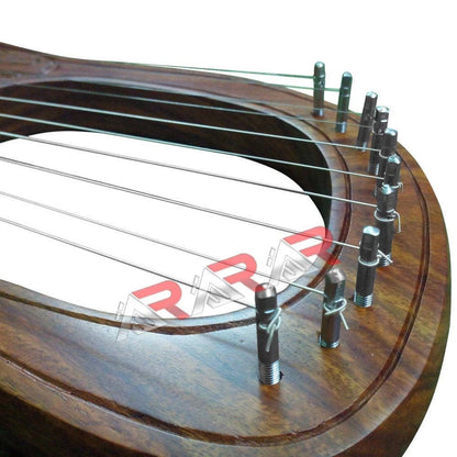 Lyre Harp 10 Metal Strings Rosewood 4 Bird Free Bag + Tuning Key Scottish