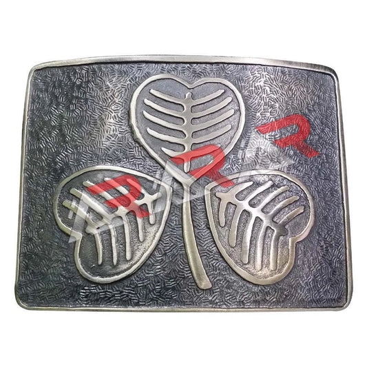 Scottish Kilt Buckle Highland Irish Shamrock Kilt Belt Buckle Antique Finish